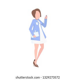 Female doctor flat character vector