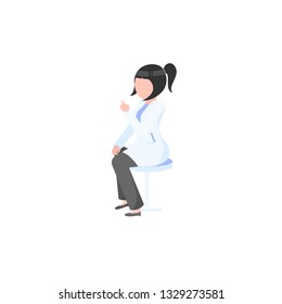 Female doctor flat character vector