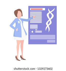 Female doctor flat character vector