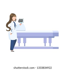 Female doctor flat character vector