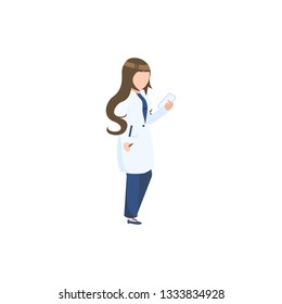 Female doctor flat character vector