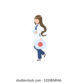 Female doctor flat character vector