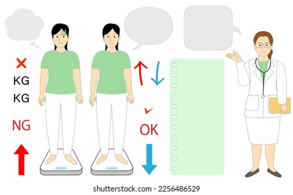 A female doctor giving a piece of advice to women who want to loose weight