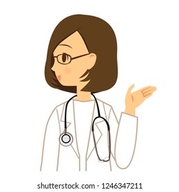 Female doctor to guide sideways