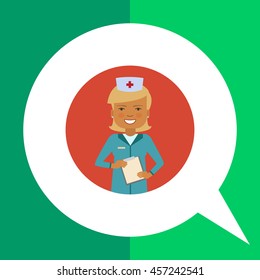 Female doctor holding clipboard