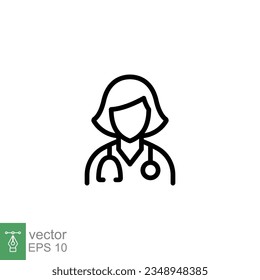 Doctor nurse icon outline style Royalty Free Vector Image