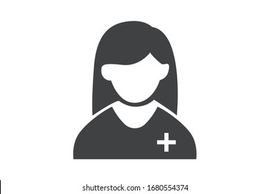 Female doctor icon vector illustration