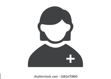 Female doctor icon vector illustration