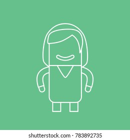 Female doctor icon, vector illustration design. Health care characters collection.