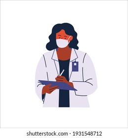 a female doctor illustration design