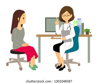 Female doctor and patient in the examination room 02
