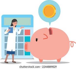 Female doctor receiving consultation on how to save money