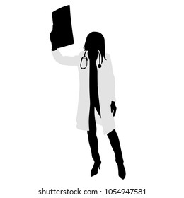 Female doctor. Silhouette