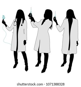 Female Doctor. Silhouette