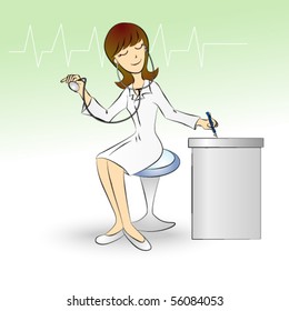 female doctor vector