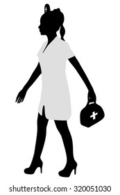 female doctor walking 