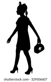 female doctor walking 