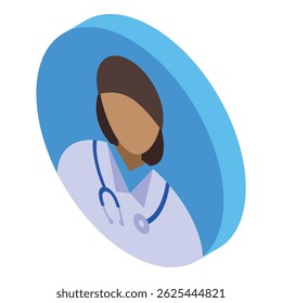 Female doctor wearing stethoscope posing for profile picture