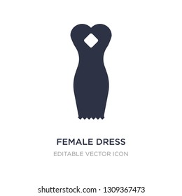 Female Dress Icon On White Background Stock Vector Royalty Free Shutterstock