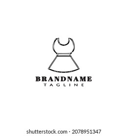 female dress logo cartoon icon design template isolated vector