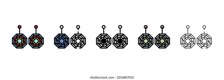 Frauenohrringe, Vektorsymbol
