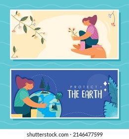 personajes de ecologistas femeninas en afiches