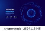 Female Egg Cell Particle Structure. Abstract Ovulation and Fertility Concept for Women