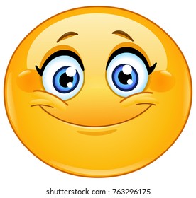 Female emoticon smiling