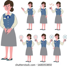 Female employee business woman emotion