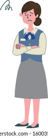 Female employee business woman emotion
