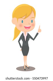 Female employee to explain