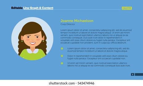 Female Employee Introduction Slide Template