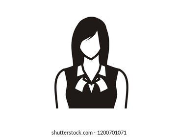 female employee simple icon
