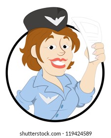 Female Employee Vector