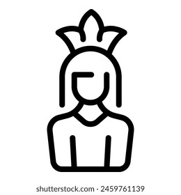 Icono de empoderamiento femenino - Vector esquemático. Respetar la diversidad de género. Personas igualdad de derechos