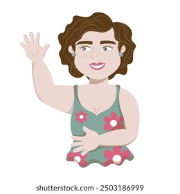 Ilustración de empoderamiento femenino - Big Girl