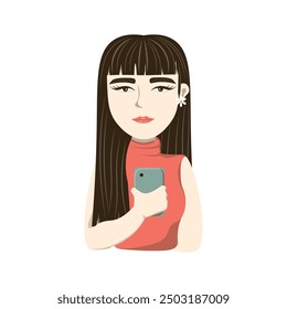 Ilustración de empoderamiento femenino - Cabello largo