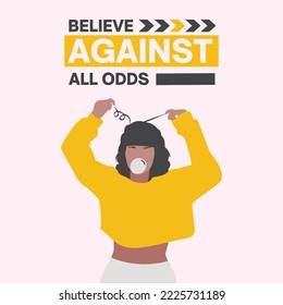Female empowerment quote - Behind every successful woman is herself vector 