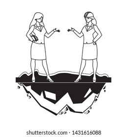 female engineers workers avatars characters