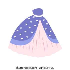 Female evening dress. Vector illustration