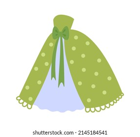 Female evening dress. Vector illustration
