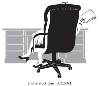 Female executive with papers