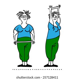 Female exercising . Keep fit exercise.Pilates poses set