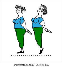  Female exercising . Keep fit exercise.Pilates poses set