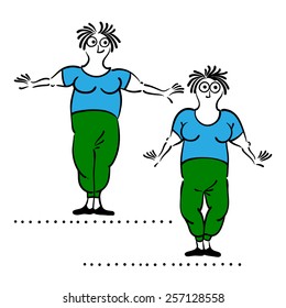  Female exercising . Keep fit exercise.Pilates poses set
