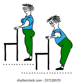  Female exercising . Keep fit exercise.Pilates poses set