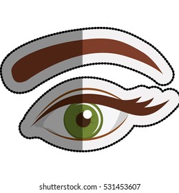 Female eye cartoon design