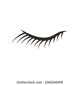 female eye close with lashes