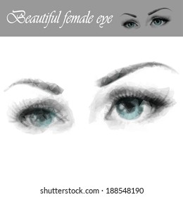 female eye created from polygons