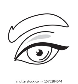 female eye design, View look vision optical human see and watch theme Vector illustration